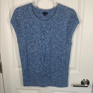 Talbots blue cable knit sweater vest size small